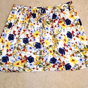 Banana Republic floral print skater skirt